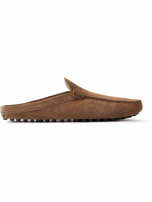 Photo: Tod's - Gommino Suede Slippers - Brown