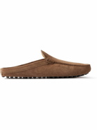 Tod's - Gommino Suede Slippers - Brown