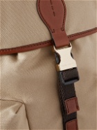Ralph Lauren Purple label - Welington Leather-Trimmed Canvas Backpack