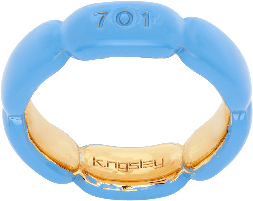 K.NGSLEY Blue '701' Ring