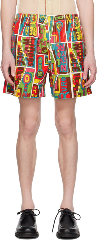 Photo: Bode Multicolor New England Mosaic Shorts