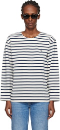 ANINE BING Off-White & Navy Newton T-shirt