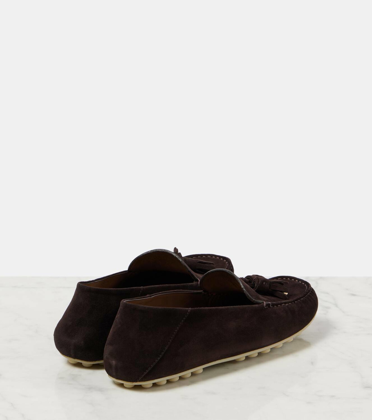 Loro Piana Dot suede moccasins