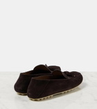 Loro Piana Dot suede moccasins
