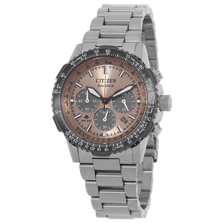 Photo: Citizen Promaster Navihawk Chronograph Salmon Dial Mens Watch CA4664-60X