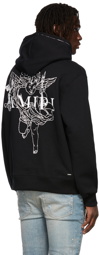 AMIRI Black Outline Cherub Crystal Hoodie