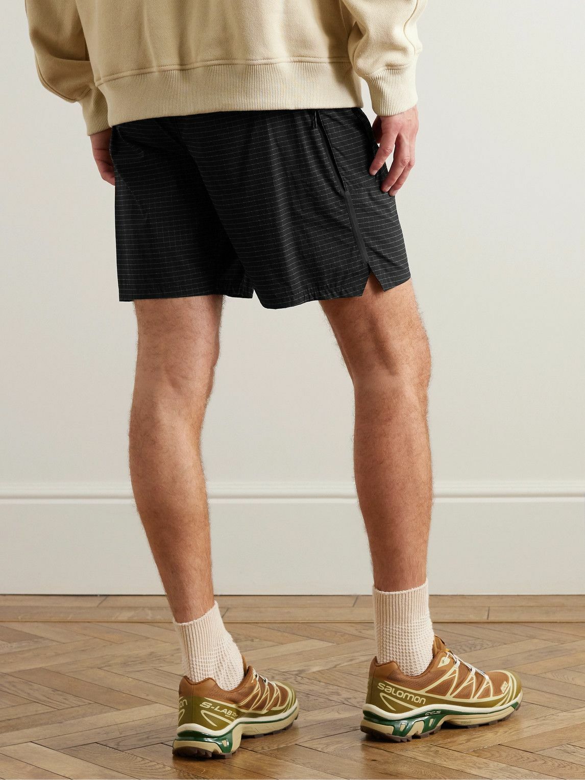 Lululemon - Straight-Leg Checked Shell Cargo Shorts - Black Lululemon