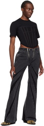 Dion Lee Black Corset T-Shirt