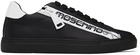 Moschino Black Zip Logo Sneakers