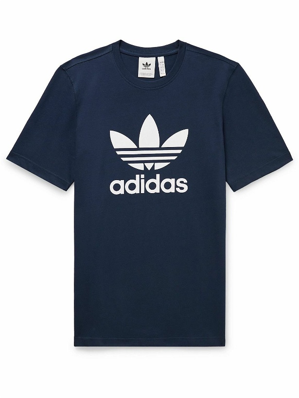 Photo: adidas Originals - Adicolor Classics Logo-Print Cotton-Jersey T-Shirt - Blue