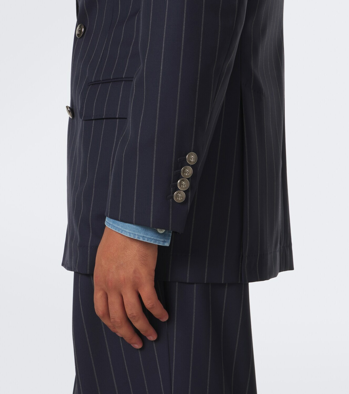 Brunello Cucinelli Chalk stripe virgin wool suit
