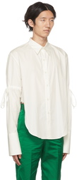 Carlota Barrera Off-White Drawstring Sleeve Shirt