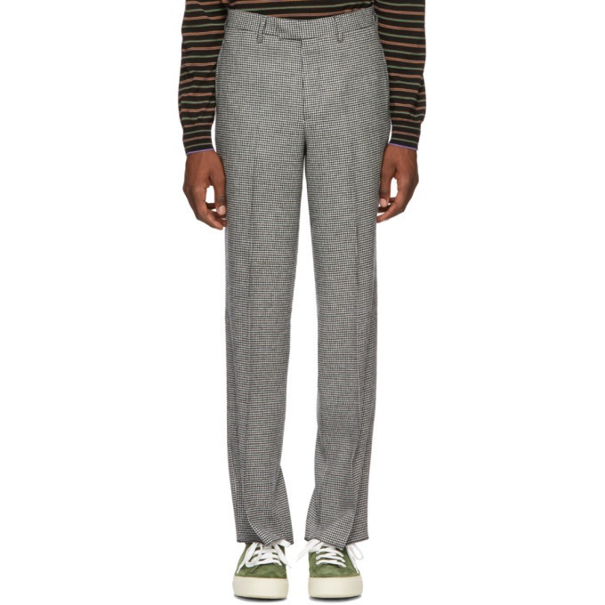Photo: Noah NYC Black and White Houndstooth Trousers