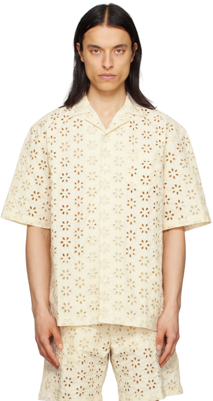 Photo: EGONlab Off-White Embroidered Shirt