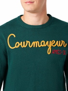 MC2 Saint Barth Man Crewneck Sweater With Courmayeur Après Ski Embroidery