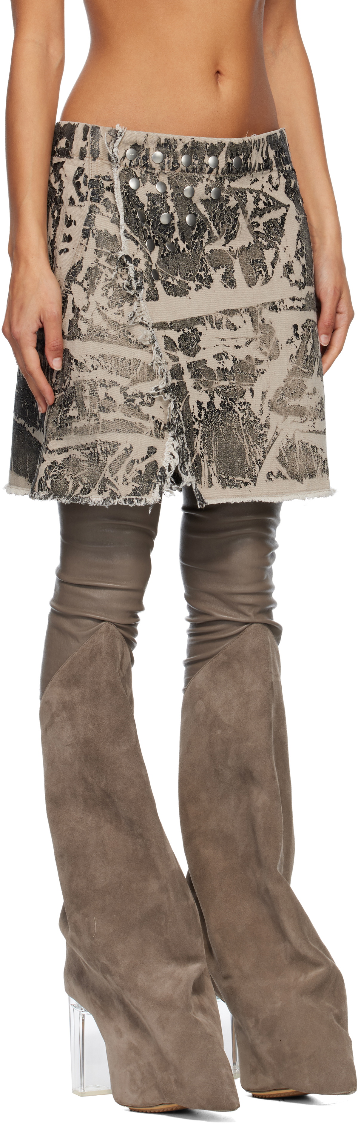 Rick Owens DRKSHDW Black Concordians Sisynap Miniskirt