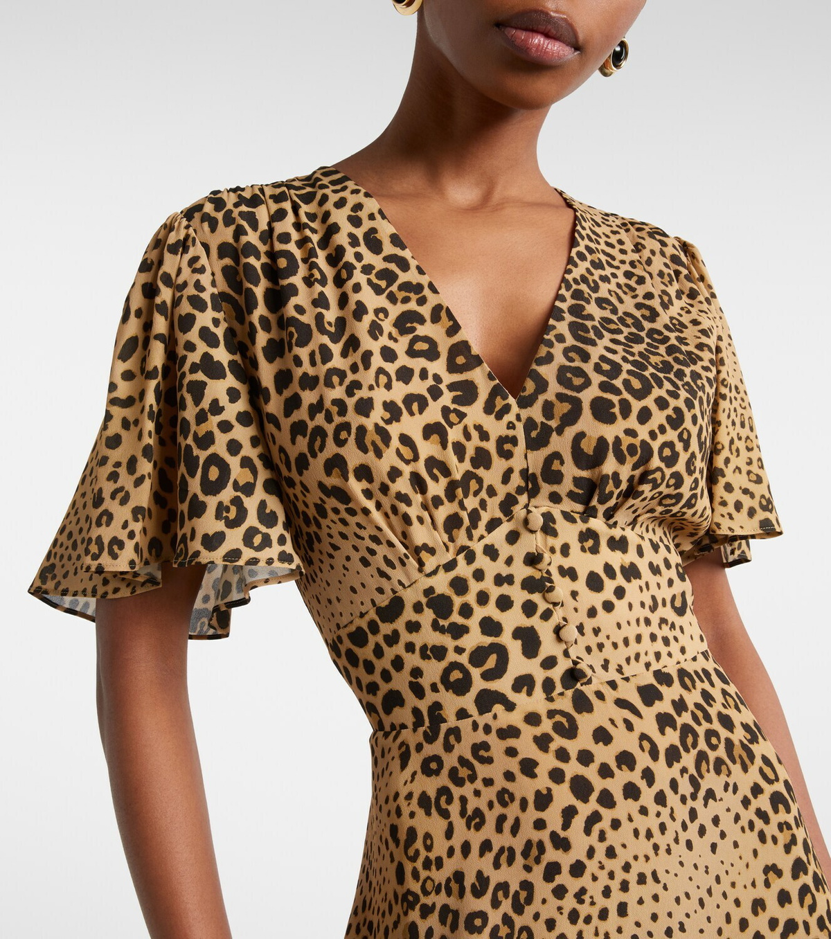 Etro Paisley leopard-print midi dress
