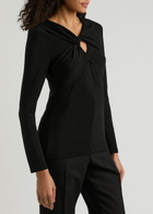 Diane Von Furstenberg Ursula Knotted Lamé top Black