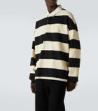 Alexander McQueen Striped cotton rugby shirt
