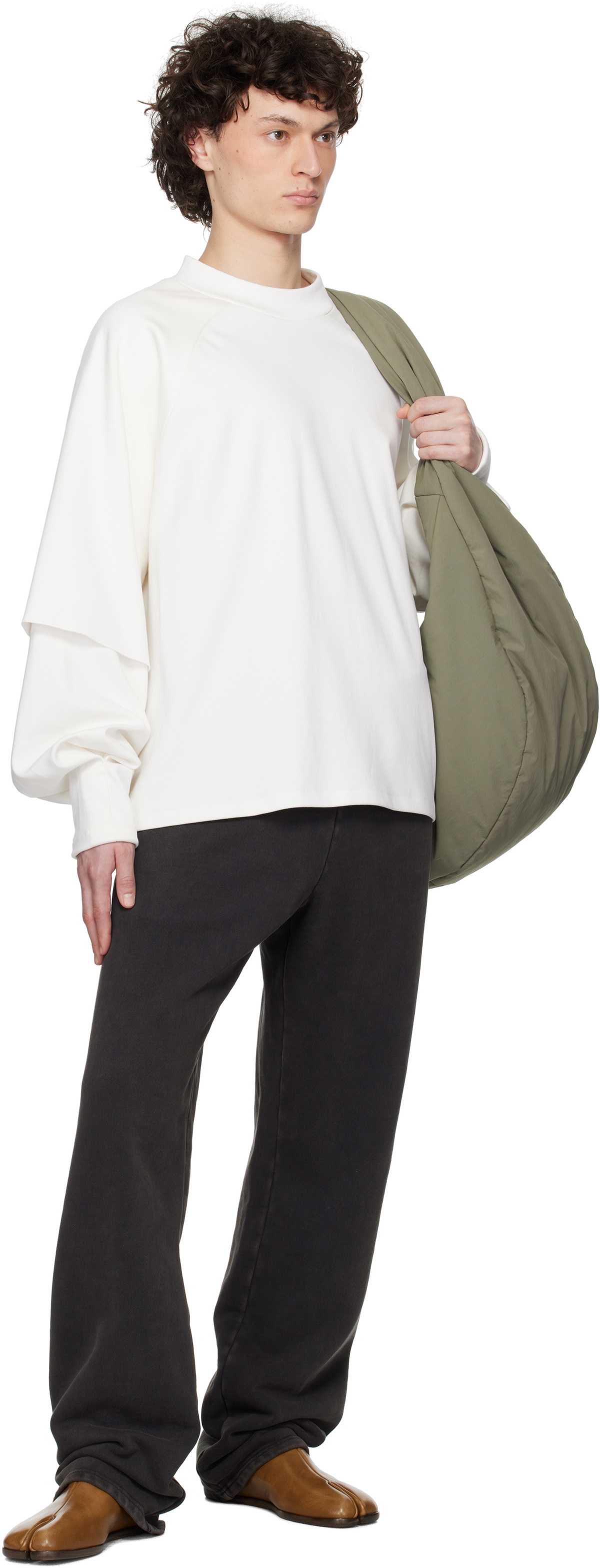 Seventh White Raglan Layered T-shirt