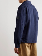 C.P. Company - Broken Cotton and Linen-Blend Shirt Jacket - Blue