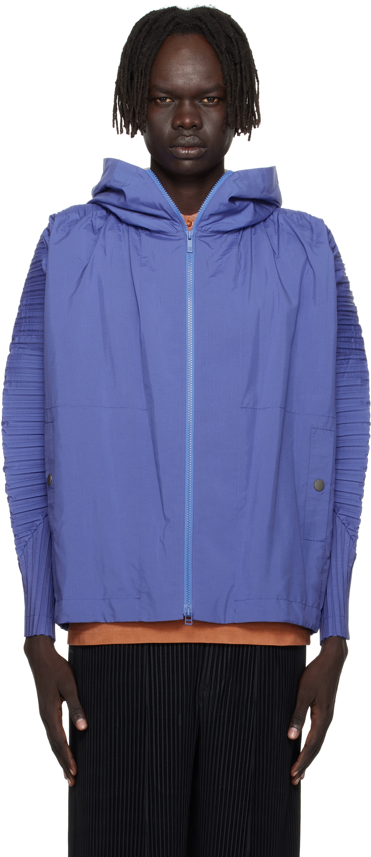 Homme Plissé Issey Miyake Grey Basics Zip-Up Jacket Homme