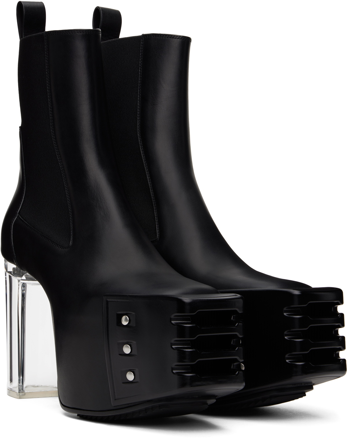 Rick Owens Black Hollywood Grilled Kiss 45 Chelsea Boots Rick Owens