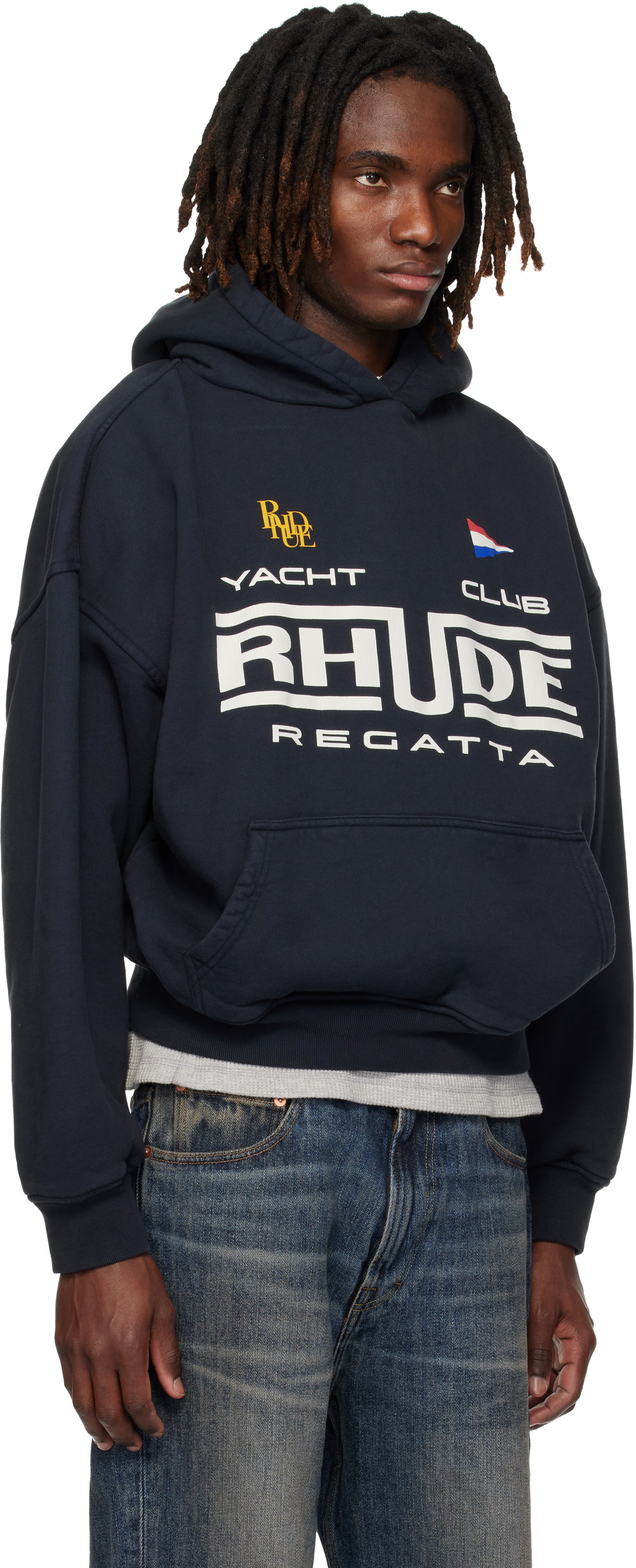 Rhude Black 'Rhude Regatta Club' Hoodie
