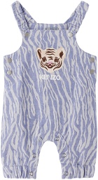 Kenzo Baby White & Blue Kenzo Paris T-Shirt & Overalls Set