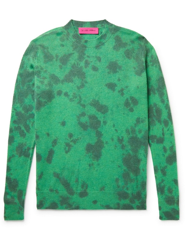 Photo: The Elder Statesman - Hot Tranquility Tie-Dyed Cashmere Sweater - Green