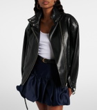 Self-Portrait Belted biker jacket