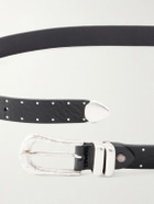 SECOND / LAYER - The Doc 2cm Studded Leather Belt - Black