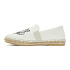 Kenzo White Canvas Tiger Head Espadrilles