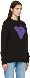 Awake NY Black Cotton 'Baby Girl' Sweater