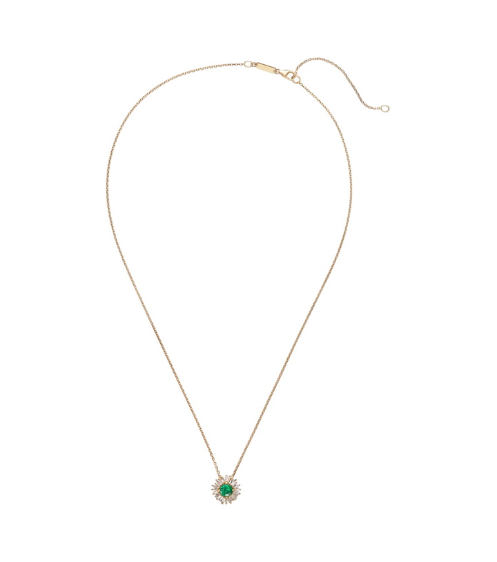 Photo: Suzanne Kalan One Of A Kind 18kt gold necklace with emerald and diamonds