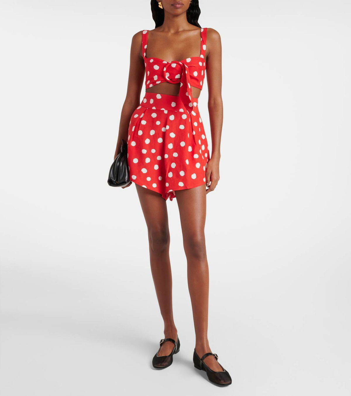 Adriana Degreas High-rise wide-leg shorts