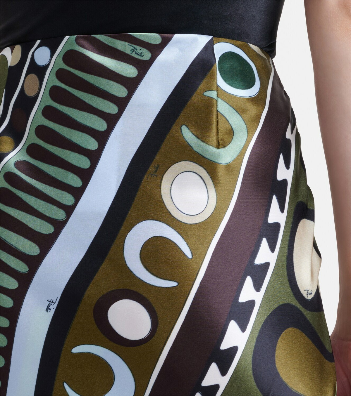Pucci Soleil satin maxi skirt
