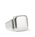 Bottega Veneta - Distressed Sterling Silver Signet Ring - Silver