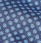 Canali - 8cm Floral Silk-Jacquard Tie - Blue