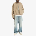 Represent Men's Initial Boxy Zip Hoodie in Dune
