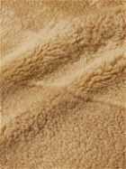 Loewe - Leather-Trimmed Shearling Jacket - Brown