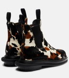 Sacai x J.M. Weston calf hair ankle boots