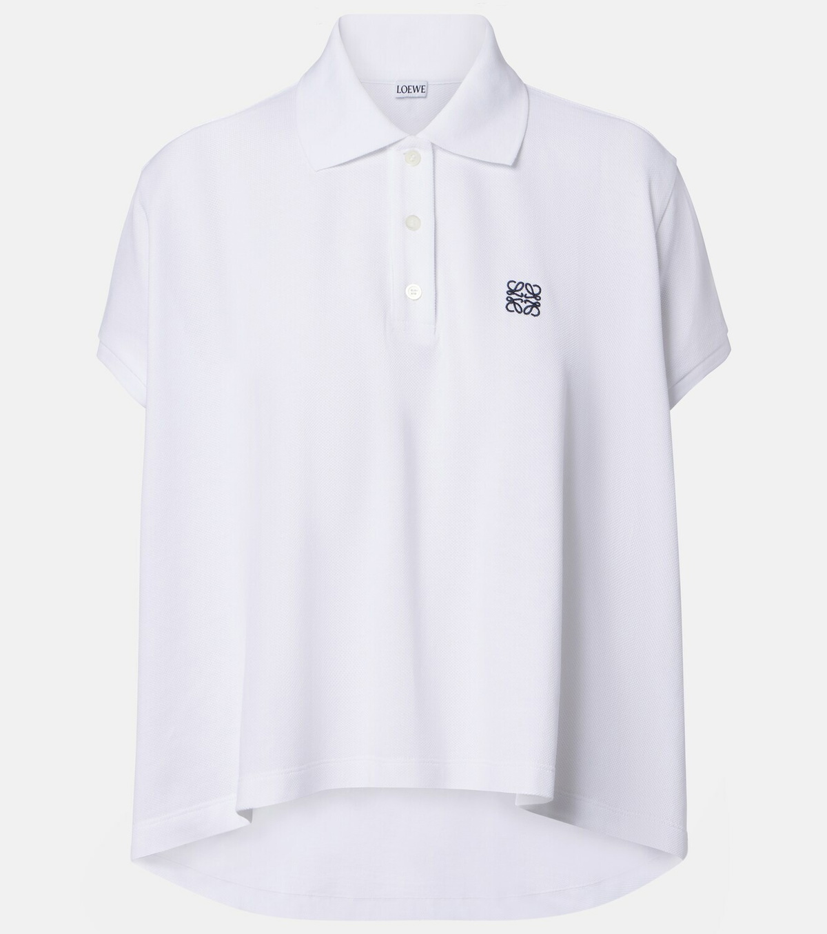 Loewe Asymmetric cotton piqué polo shirt