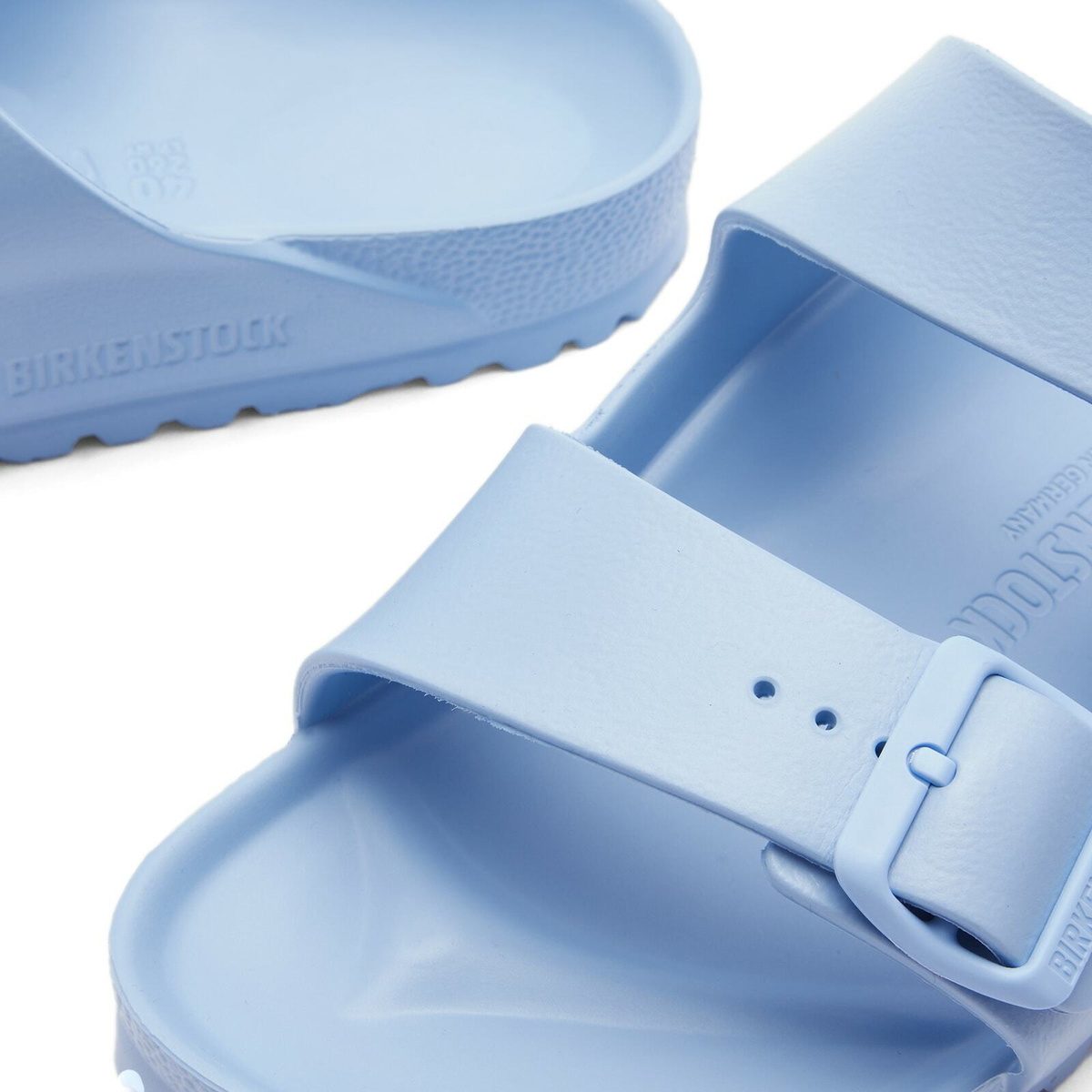 Blue plastic online birkenstocks