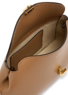 Toteme T-lock Mini Leather Clutch - Camel - One Size