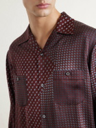 Maison Margiela - Paisley-Print Satin Shirt - Burgundy