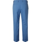 Givenchy - Cropped Pleated Wool Suit Trousers - Blue