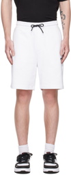 Hugo White Embroidered Shorts
