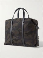 MISMO - Utility Leather-Trimmed Camouflage-Jacquard Holdall