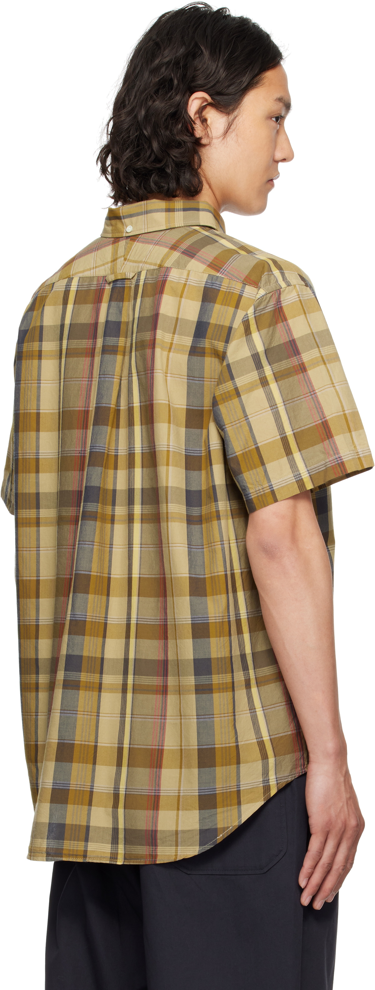 Engineered Garments Khaki Plaid Popover BD Shirt